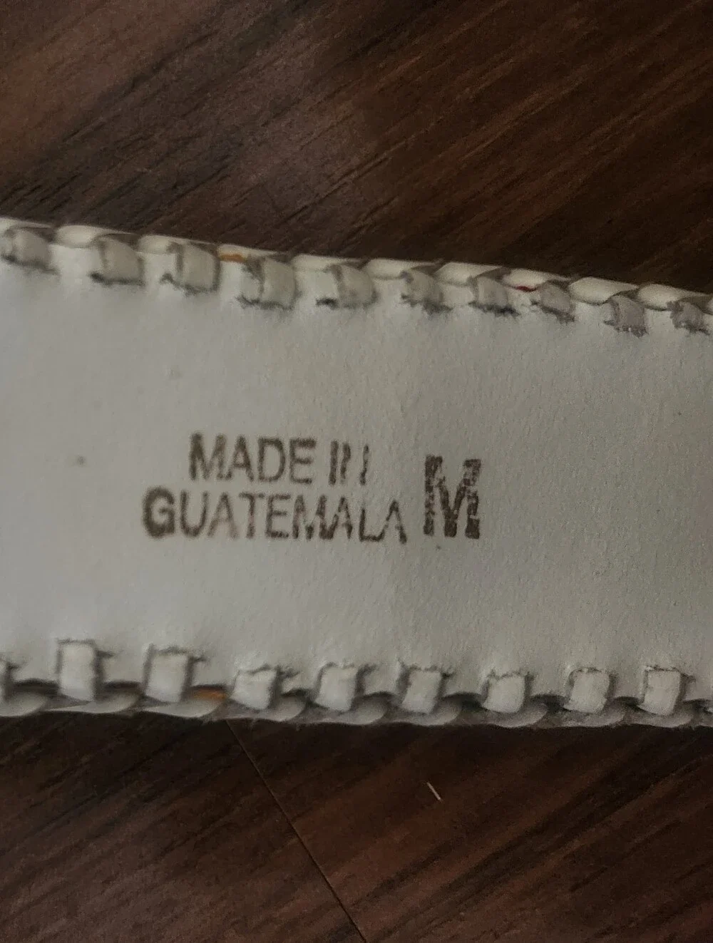 Vintage Belt From Guatemala Size M Multicolor & White